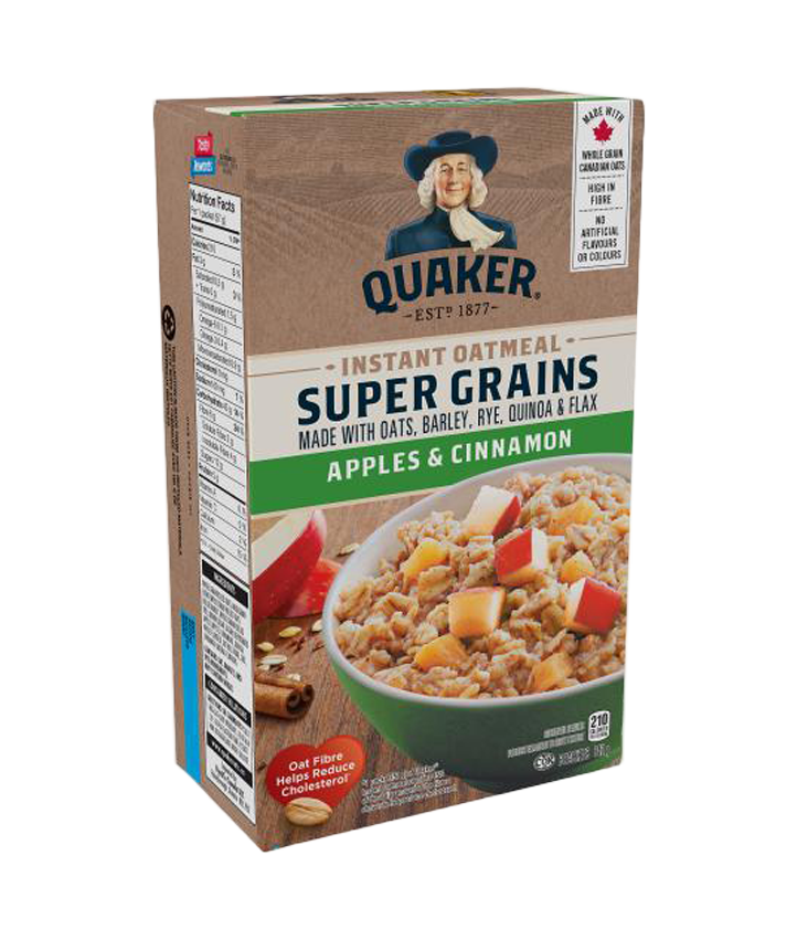 Quaker Apple Cinnamon Oatmeal Nutrition Label Apples Cinnamon Instant